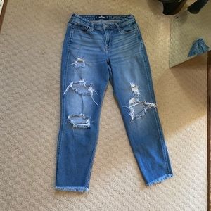 Hollister ripped mom jeans